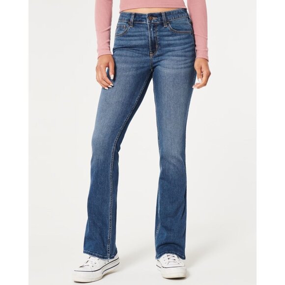 Hollister Mid-Rise Medium Wash Boot Jeans 27S - Picture 5 of 8